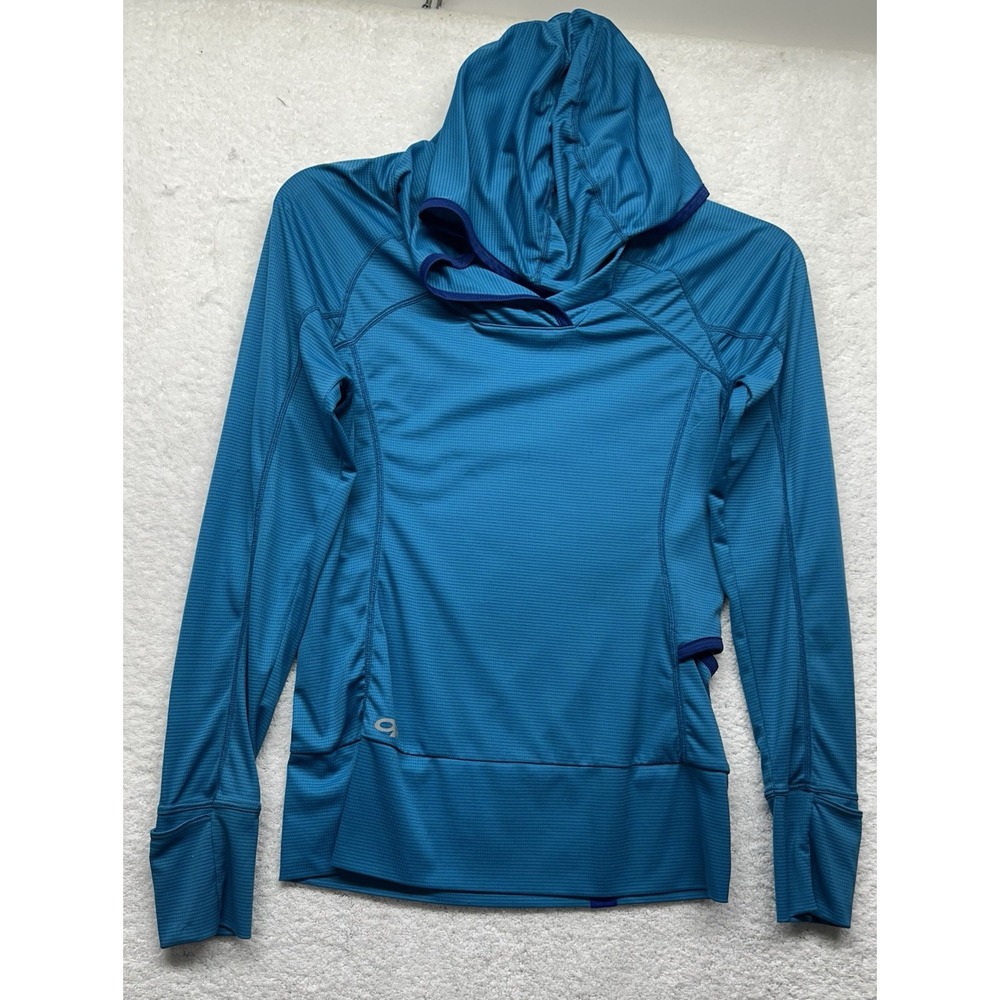 Outdoor Research Womens Size XXS Blue Long Sleeve Hoodie Top (L2)